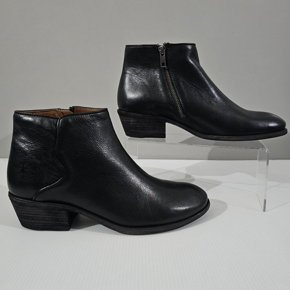 Frye Black Leather Ankle Boots | Excellent Condition - Picture 6 of 7